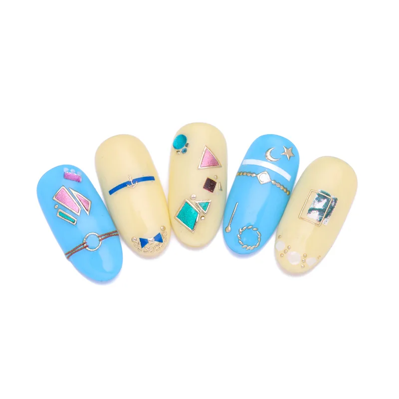 1 лист стикеры 3D на ногти Nail Art Звезда Луна Небо водонепроницаемый глянцевый самоклеющиеся наклейки для ногтей Маникюр украшения для ногтей