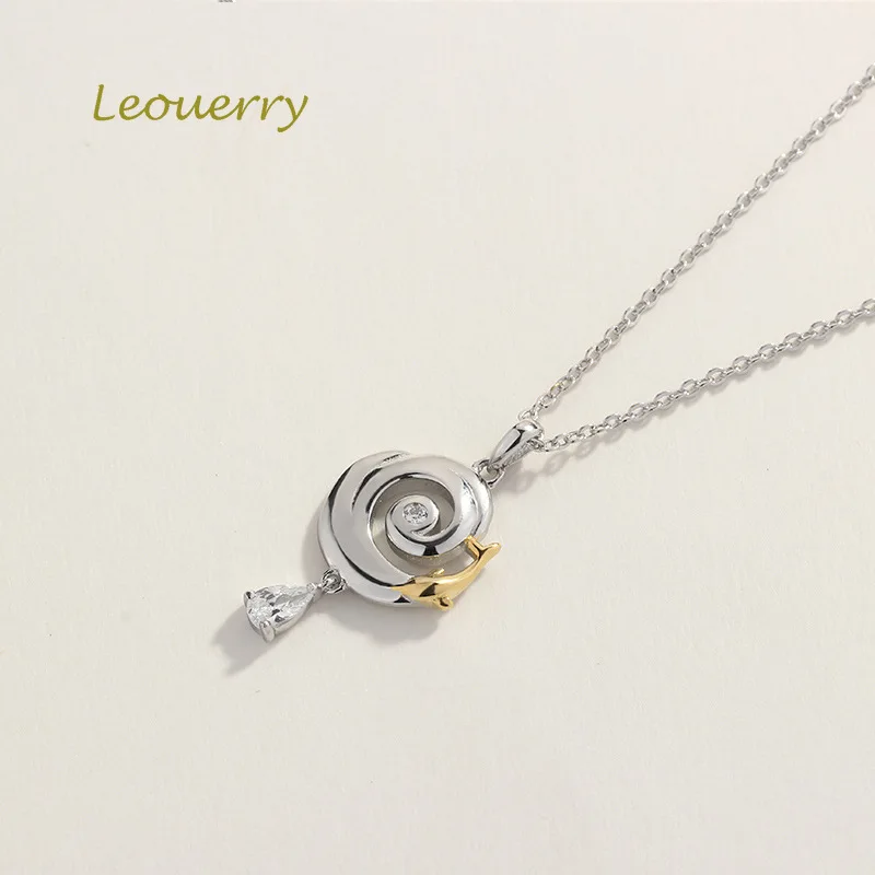 Leouerry серебро 925 пробы колье Lucky Koi оригинальная модная цепочка для женщин