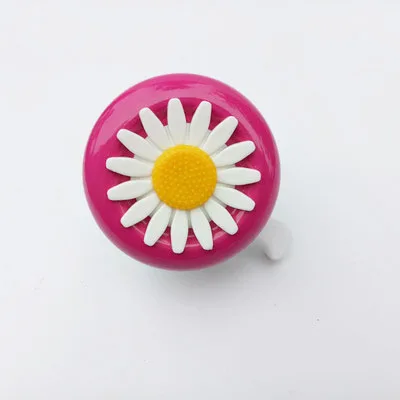 rose white Cycling Ring Bike Bell Bicycle Alarm Daisy Flower Multi-color Funny Bicycle Horns Bike Kids Children for Handlebars - Цвет: rose white