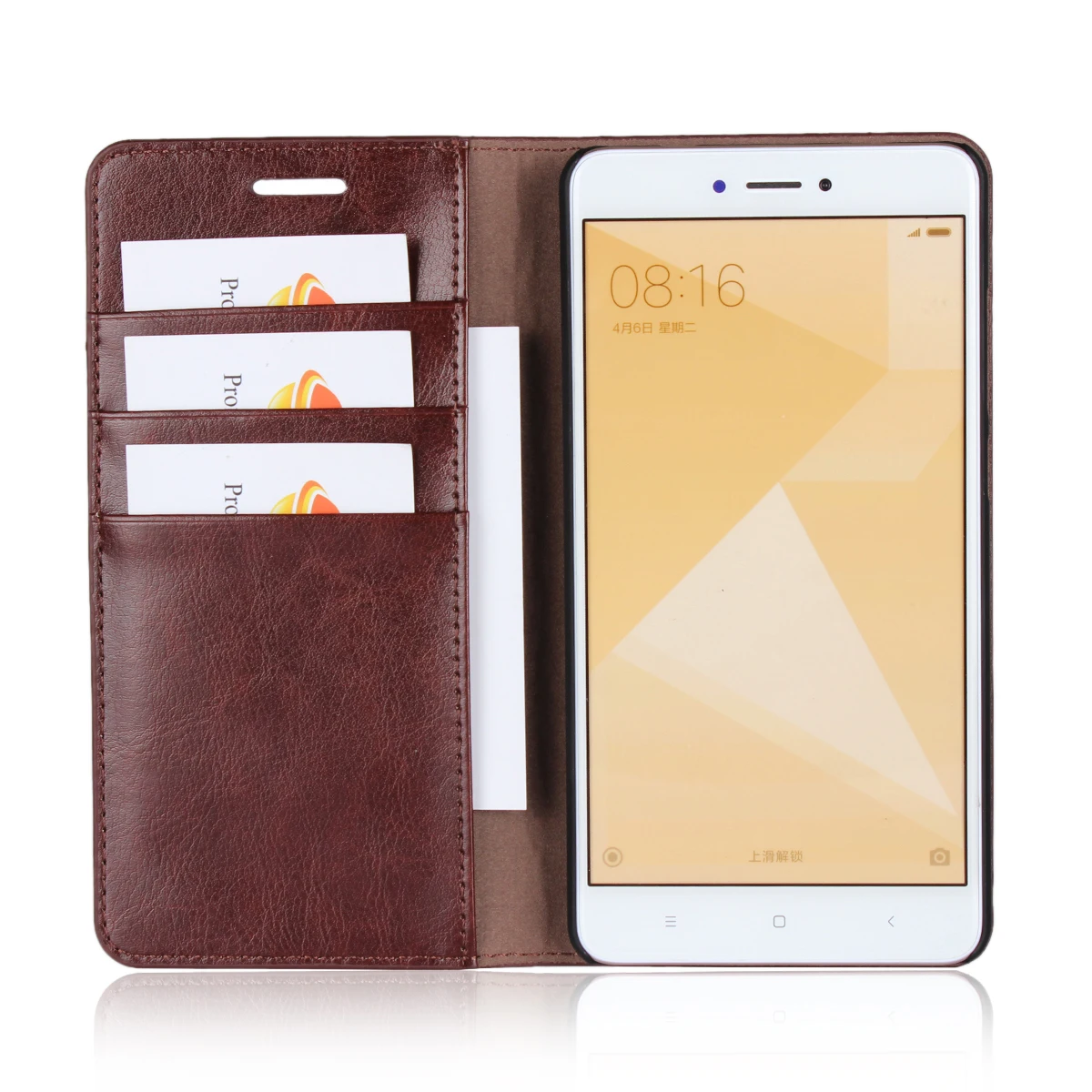 Роскошный чехол бумажник для Xiaomi Redmi Note 4/Redmi 4X Премиум кожаный флип телефона сумки
