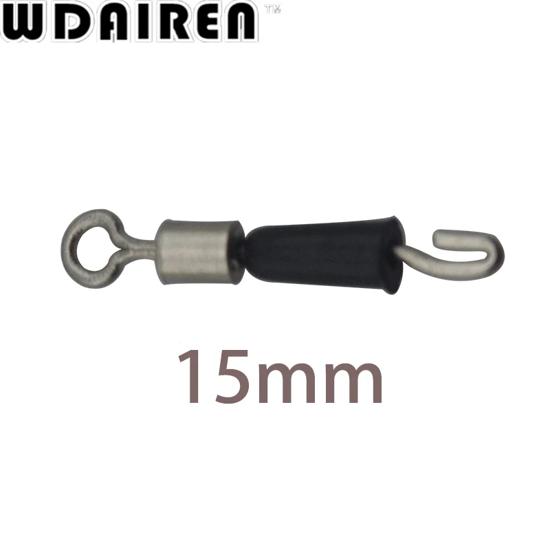 15mm WDAIREN 100 шт./лот шарикоподшипник вращающиеся твердые кольца рыболовный разъем океанская лодка рыболовные крючки быстрый соединитель WD-217 - Цвет: 15mm