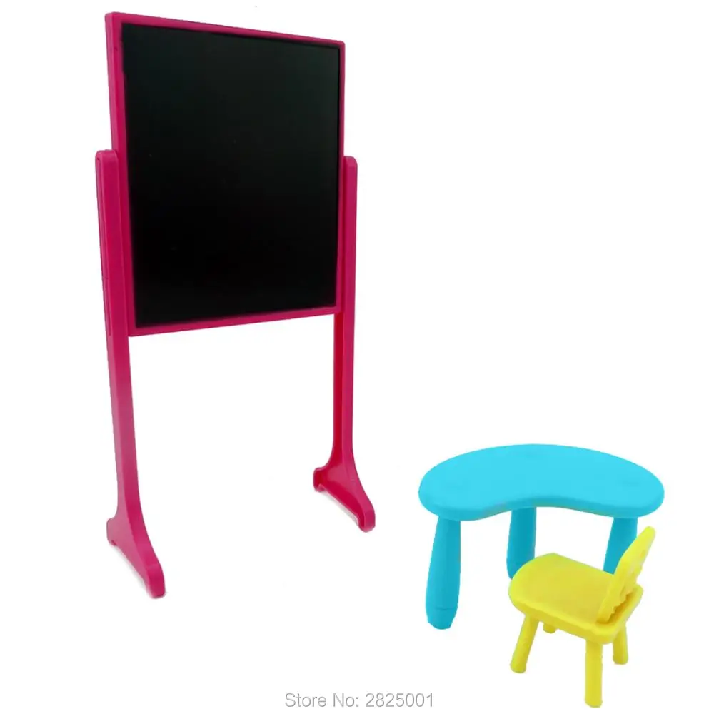 3 шт. кукольная мебель Классная доска стол и стул школы учебные принадлежности