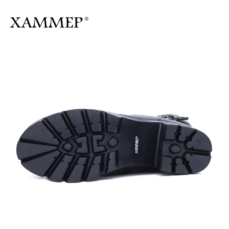 Женские зимние ботинки Xammep из натуральной кожи и шерсти женские высокого