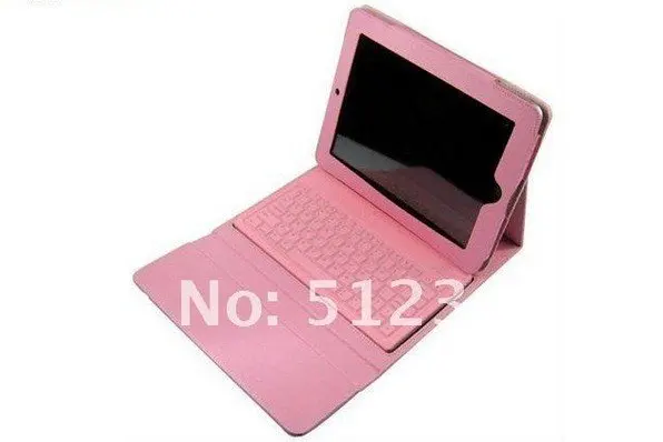 Free-shipping Russian Turkish Spanish Portuguese Leather Case + wireless Bluetooth Keyboard for iPad 2 iPad2 2nd stand bag | Компьютеры и