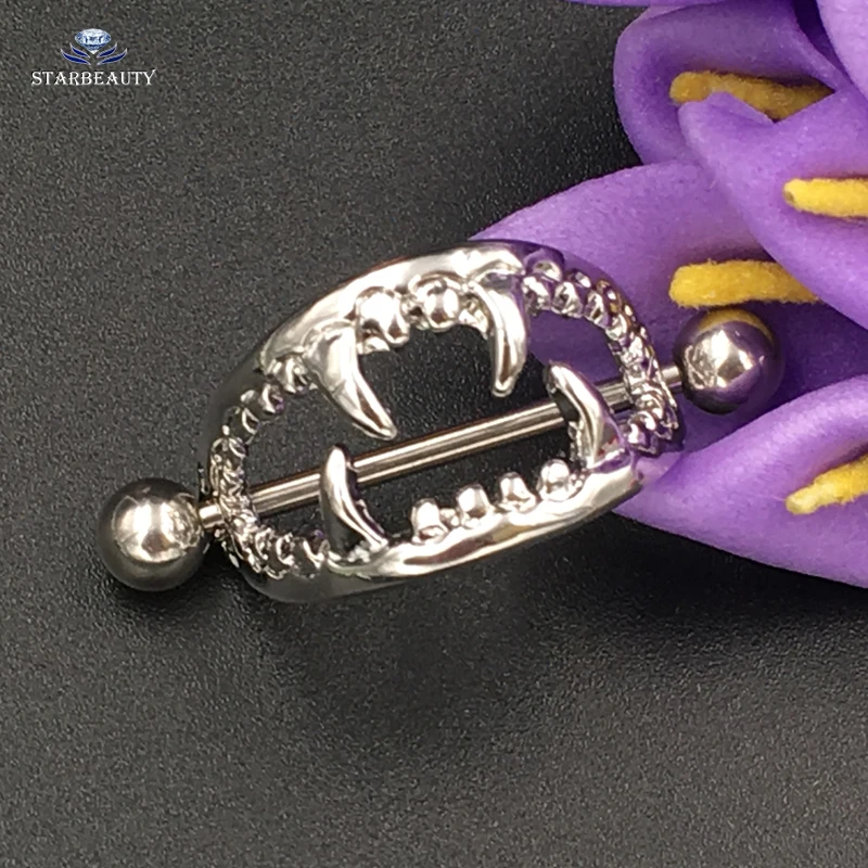 2 шт./лот колечко в форме монстра для пирсинга сосков женское ювелирное изделие