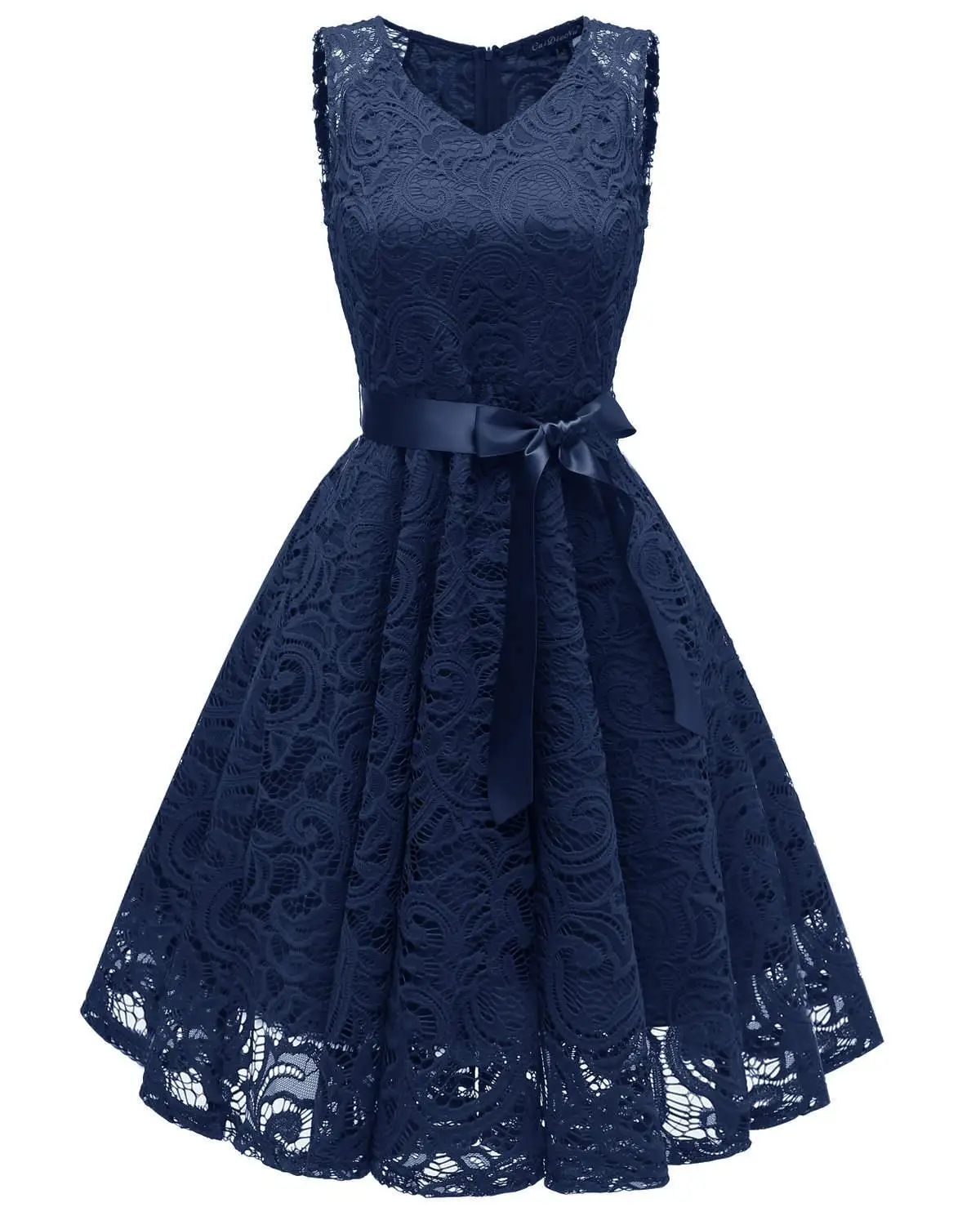 Navy Blue Бордовые коктейльные платья, элегантное вечернее платье А-силуэта с v-образным вырезом, кружевное женское платье, короткие сексуальные женские платья для выпускного вечера - Цвет: Navy Blue
