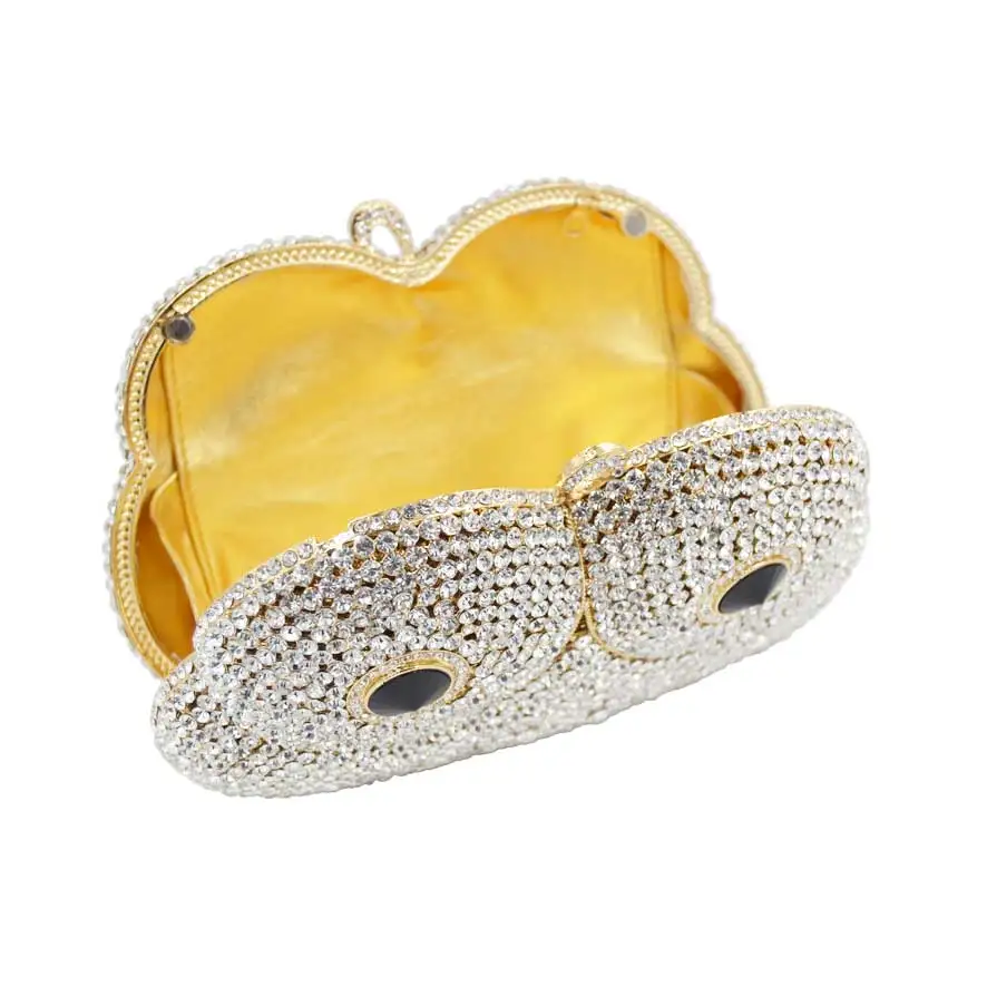 В виде медведя из мультфильма маска на глаза для женщин клатч Золотой модная