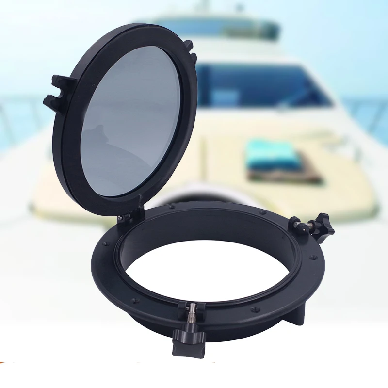 

21 см/8 дюймов черный RV автомобиль Лодка яхты окно круглой формы открытие портлайт люк Touring Автомобиль замена portole прочный