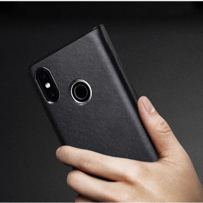 Чехол для Xiaomi Mi 8 с окошком полным обзором искусственная кожа откидной чехол Mi8
