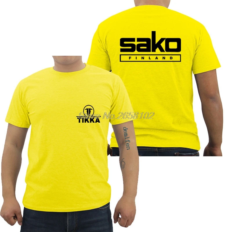 Лидер продаж модная Мужская хлопковая футболка новинка Tikka By Sako Finland с логотипом