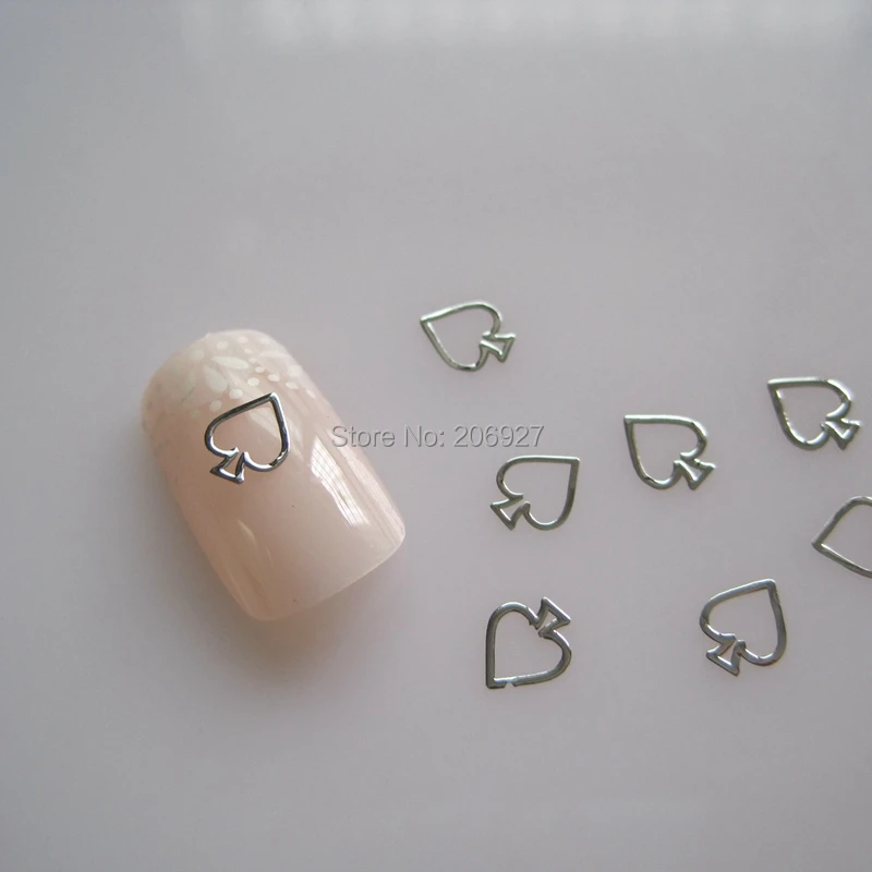 100 шт. серебряные металлические наклейки для дизайна ногтей | Красота и здоровье