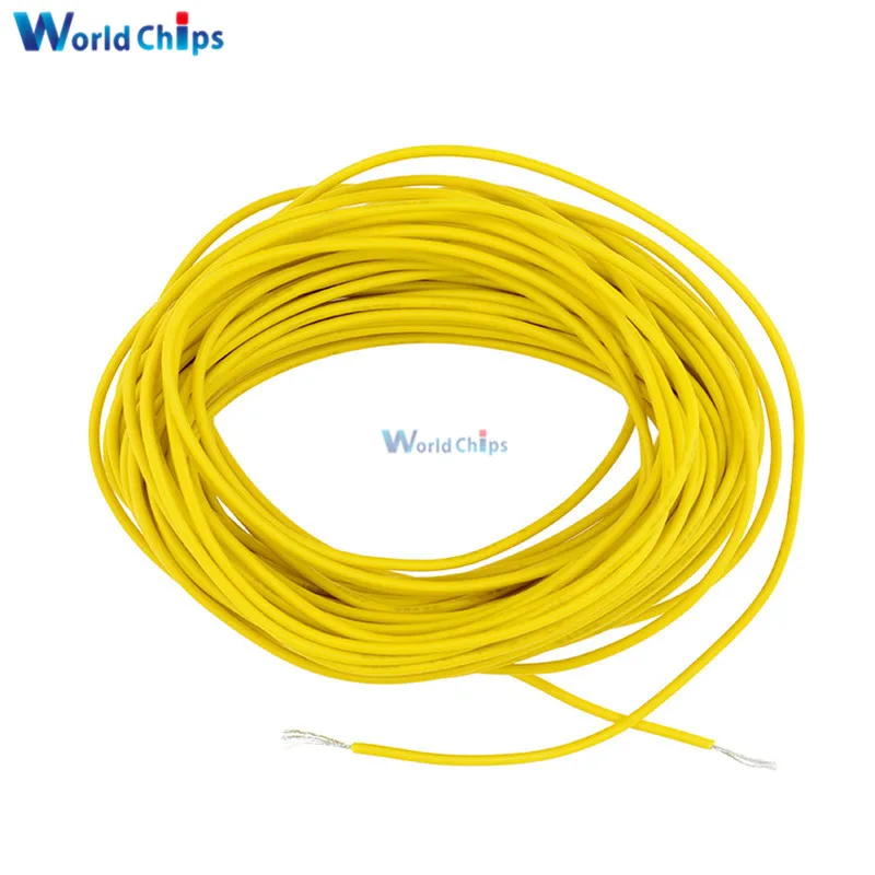 Гибкий многожильный проводной кабель 24 AWG желтый/синий/красный/черный 10 м 300