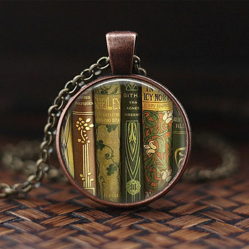 Новое модное ожерелье с подвеской в виде старинной книги винтажное украшение