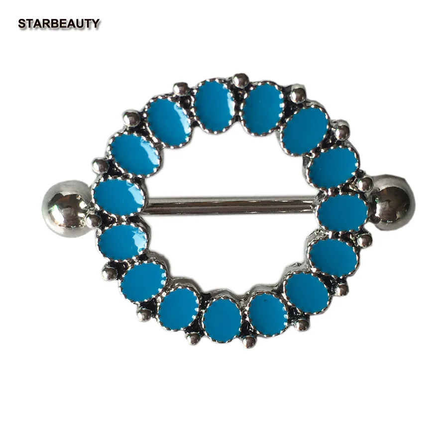 Пирсинг для сосков с голубой луной сексуальное женское кольцо ювелирные изделия