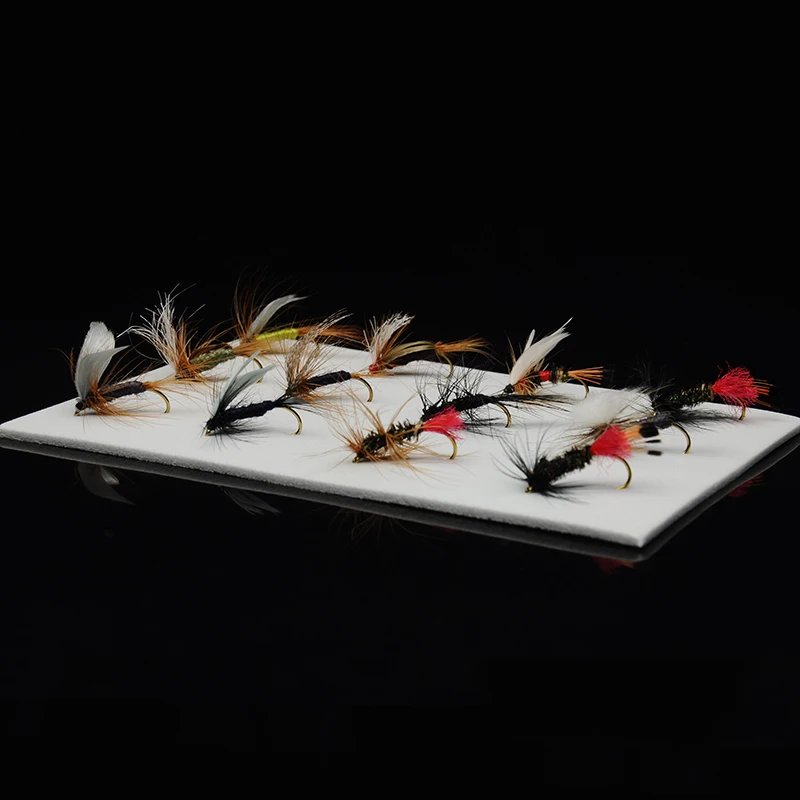 Приманки для ловли нахлыстом 12 шт./лот насекомые/черви среднего черного цвета