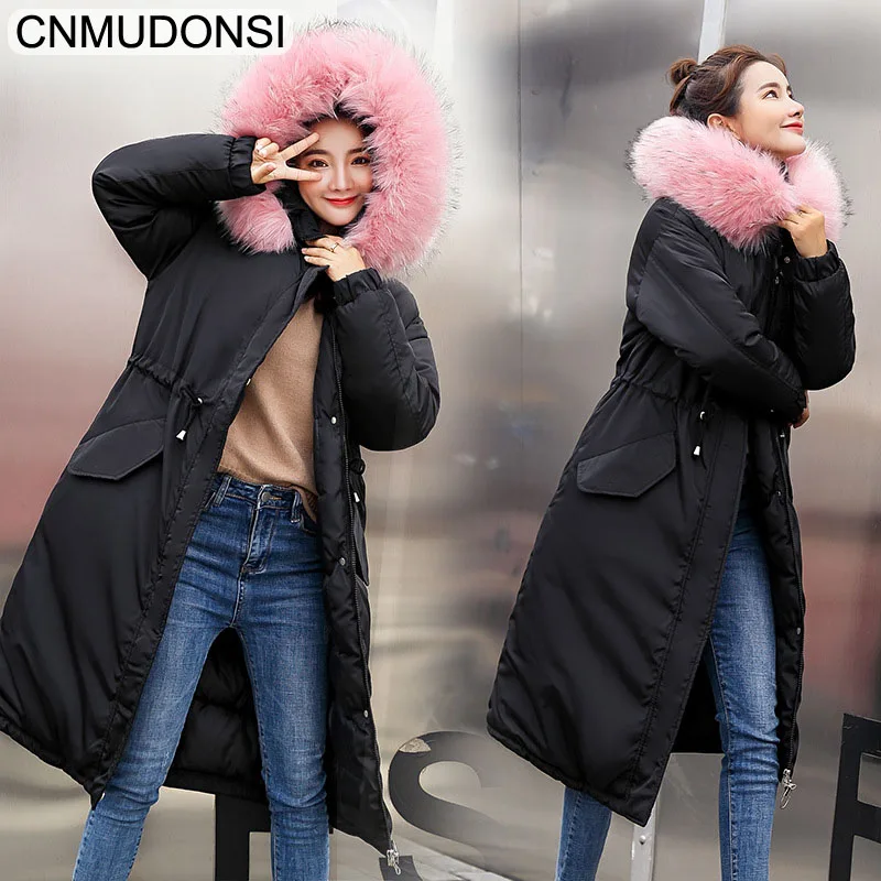 Зимнее женское пальто 2018 Повседневная Длинная зимняя куртка Casaco Feminino Inverno