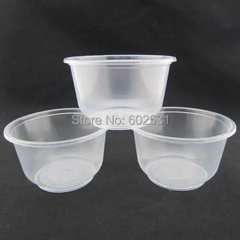 Утолщенная одноразовая пластиковая миска для супа с крышкой одноразовые