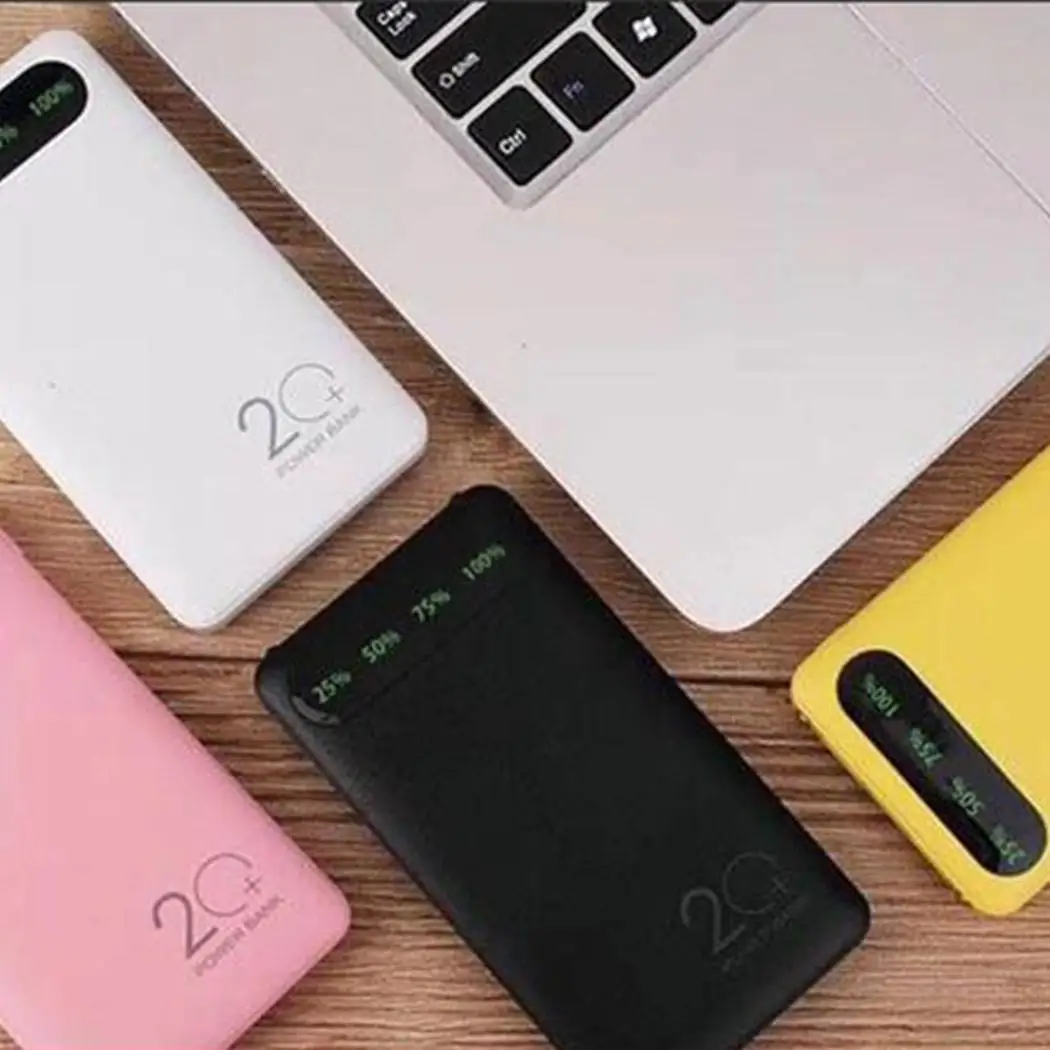 Практичный двойной usb порт светодиодный фонарик 10000 mAh lcd 5 V/1A V/2A порты цифровой