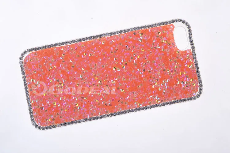 100pcs/lot Free Shipping Clear Sparkling Diamond Bling Rhinestone Crystal Hard Jelly Case Cover for iPhone 5 5S |