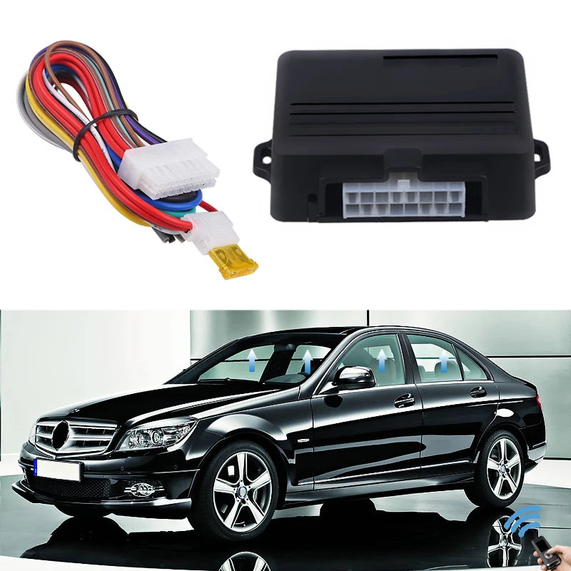 

Car Alarm Systems Universal 12V Car Power Window Roll Up Closer For 4 Doors Auto Close Windows Car Alarm Module Car Protector