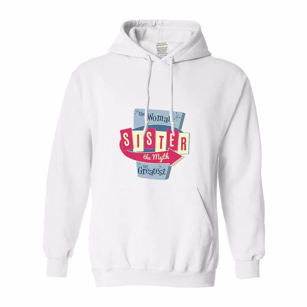 Сестра женщина миф наибольшее Премиум Crewneck человек худи|Мужские толстовки и