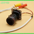 Широкий угол 1200tvl DIY камера охранной системы видеонаблюдения модуль с кабелем BNC IRCUT широкий угол для помещений для купольного видеонаблюдения bullet