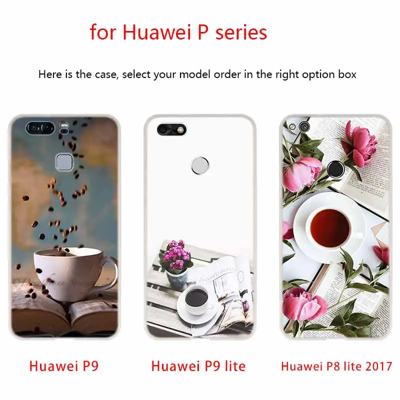 Чехол для телефона с рисунком книги кофе Huawei P40 P9 P10 P20 P30 Lite чехлы Pro P Smart 2019 мягкий