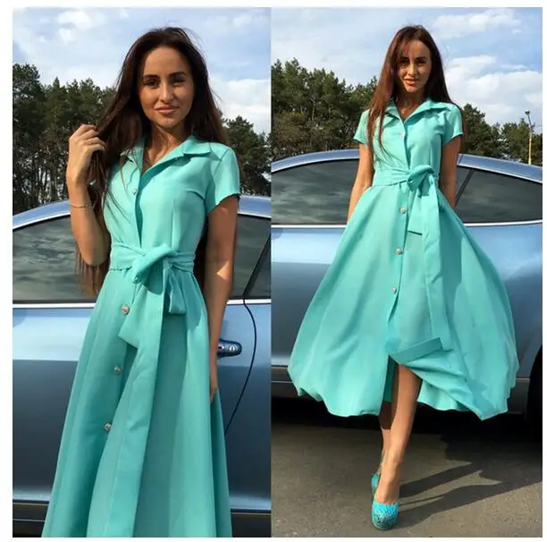 Женское винтажное платье с высокой талией розовое повседневное длинное