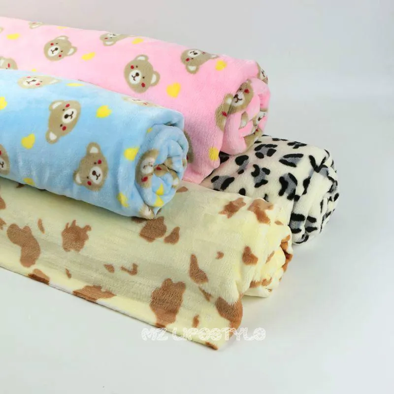 Новое поступление 50*170 см фланелевая одежда с принтом медведя кораллового цвета