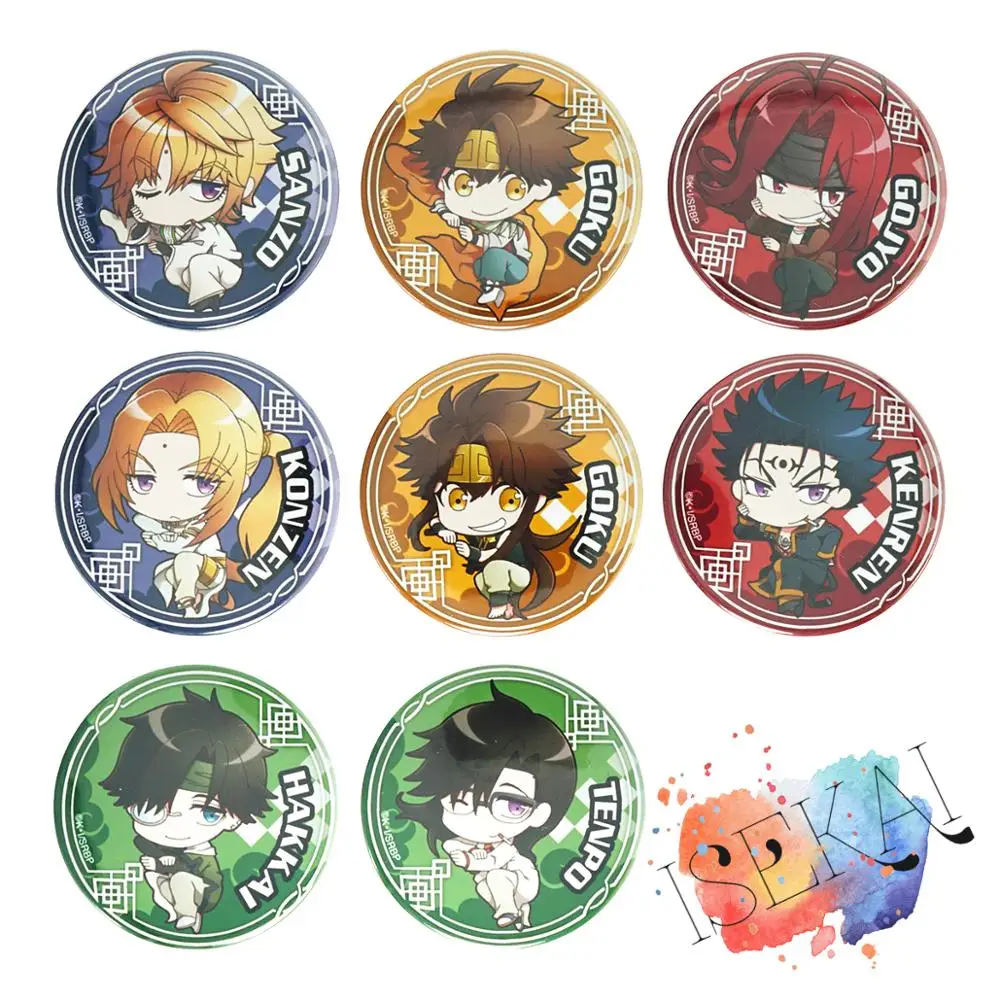Saiyuki значок аниме SANZO GOKU GOJYO KONZEN KENREN TENPO HAKKAI металлический брошь булавки|Броши| |