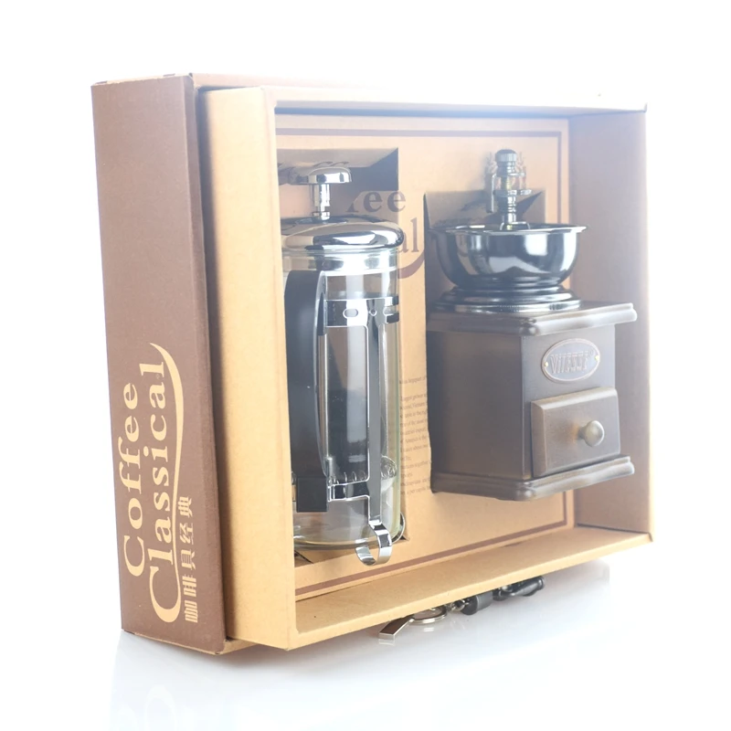 Набор для бариста Ecocoffe Кофеварка одна кофемолка французская Press350ML Подарки Для