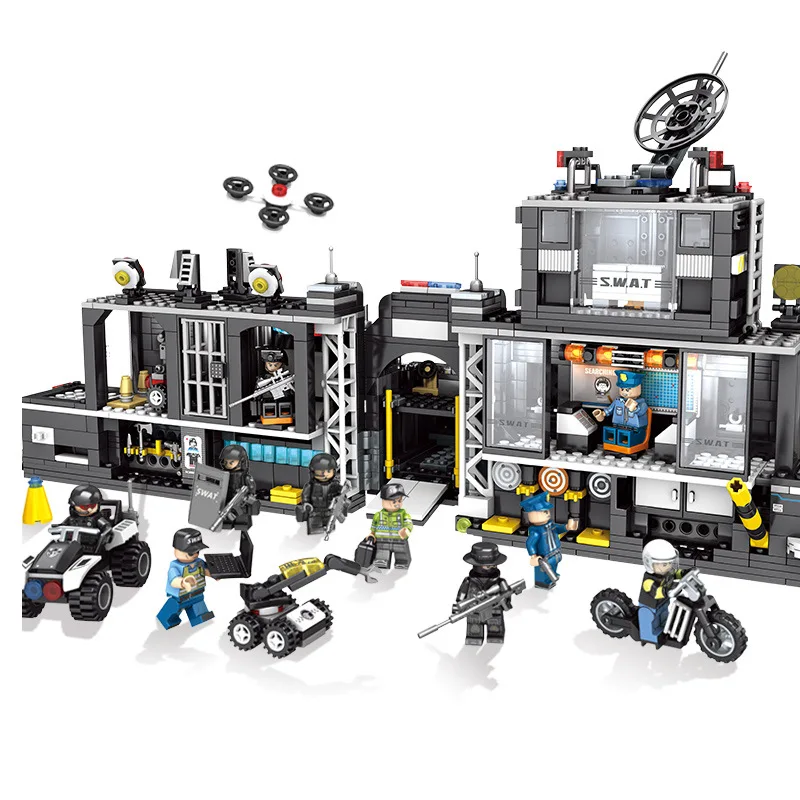 1164 шт детские строительные блоки игрушка совместимая с LEGO city Black Hawk спецназ