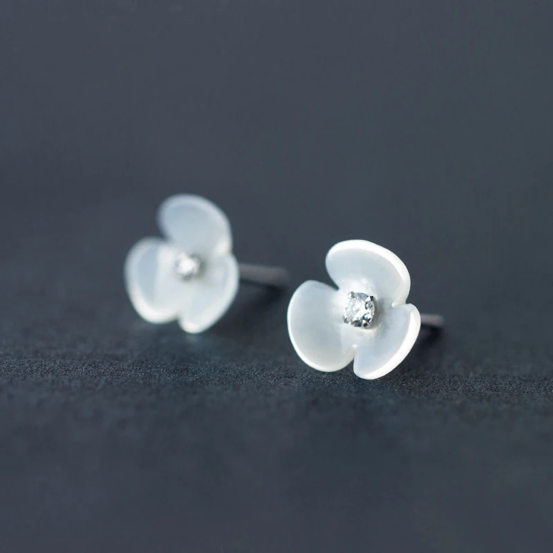 Женские серьги гвоздики в виде ракушек Корейском стиле|earrings earring|silver earringssterling silver