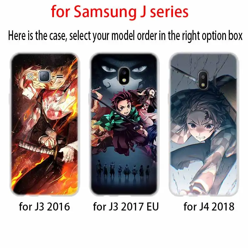 Мягкий чехол из ТПУ для Samsung Galaxy J6 J8 J5 J7 J4 Core Plus 2018 2016 2017 EU Prime Pro Ace Demon Slayer Kimetsu no