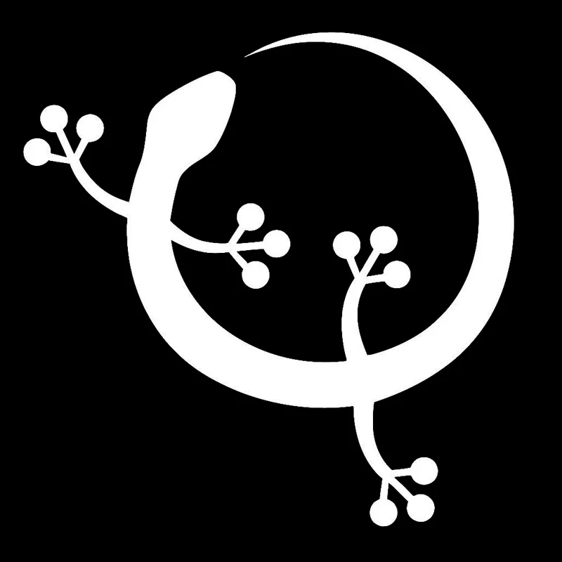 

15cm*15cm Lizard Cartoon Animal Stickers Decals Vinyl Car-Styling Black/Silver S3-5854