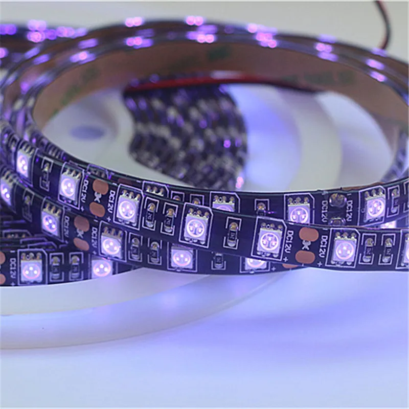 

Высококачественная Гибкая светодиодная УФ ленсветильник SMD5050, постоянный ток 12 В, 60 светодиодов/м, 395-0,5 нм, ультрафиолетовая Водонепроницае...