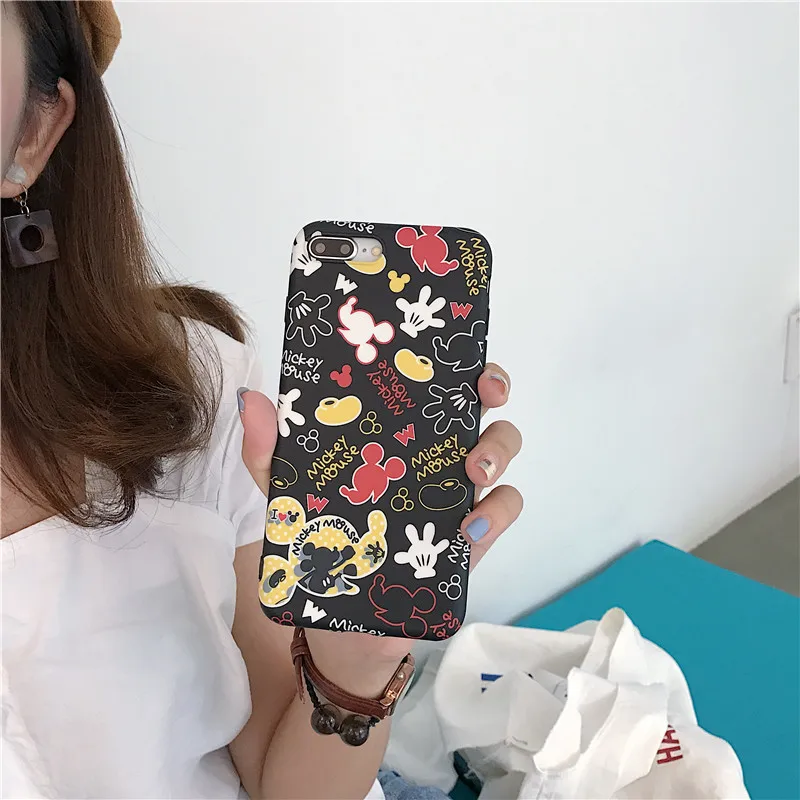 Микки стежка чехол для телефона iphone X 8 7 6 6s мультфильм Лило и Стич мягкого IMD