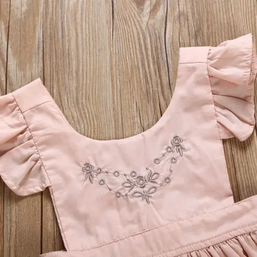 Toddler Kid Baby Girl Embroidery Tutu Dress Outfit Casual Clothes Backless 1-5T | Детская одежда и обувь