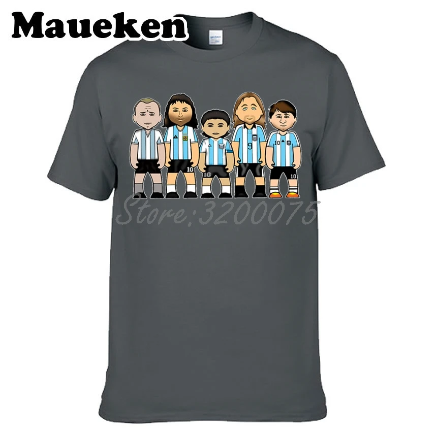 Мужская самая большая из легенд Аргентины Габриэль батиштута Lionel Messi Diego Maradona Mario Kempes Футболка мужская футболка W0523029 - Цвет: 14