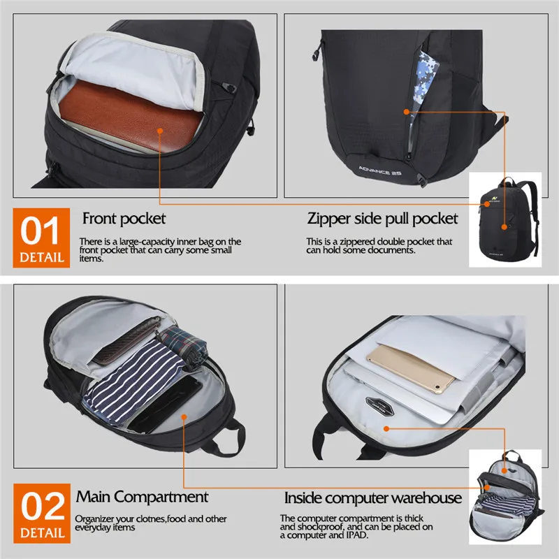 NEVO RHINO 25L водонепроницаемый мужской рюкзак унисекс дорожная сумка походный открытый альпинистский походный рюкзак для мужчин