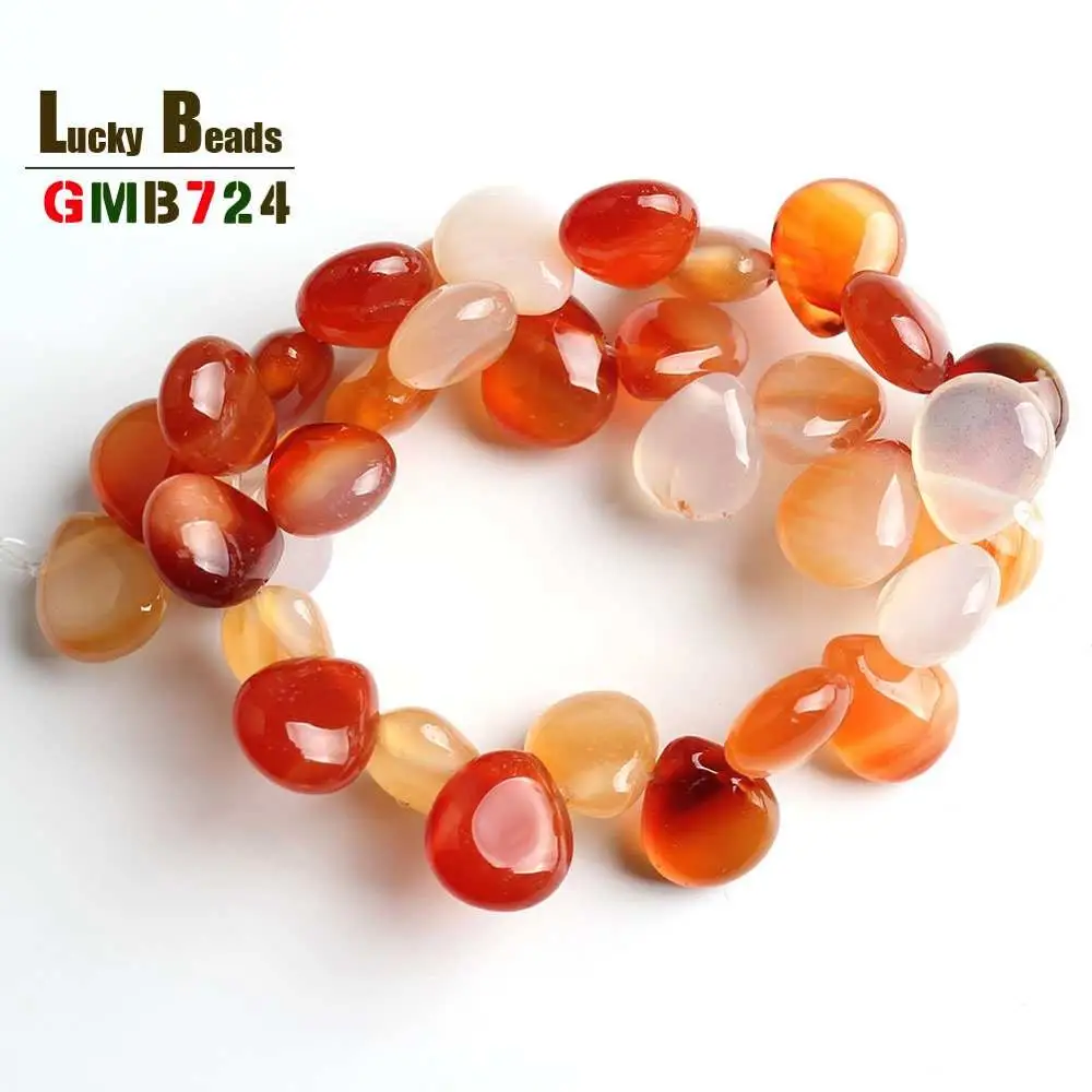 red agate Естественная Капля воды бусины Свободные бусины для изготовления ювелирных изделий 7,5 дюйма граненый Агаты/Turquois/jader, сделай сам, ювелирное изделие, 10x12 мм - Цвет: red agate