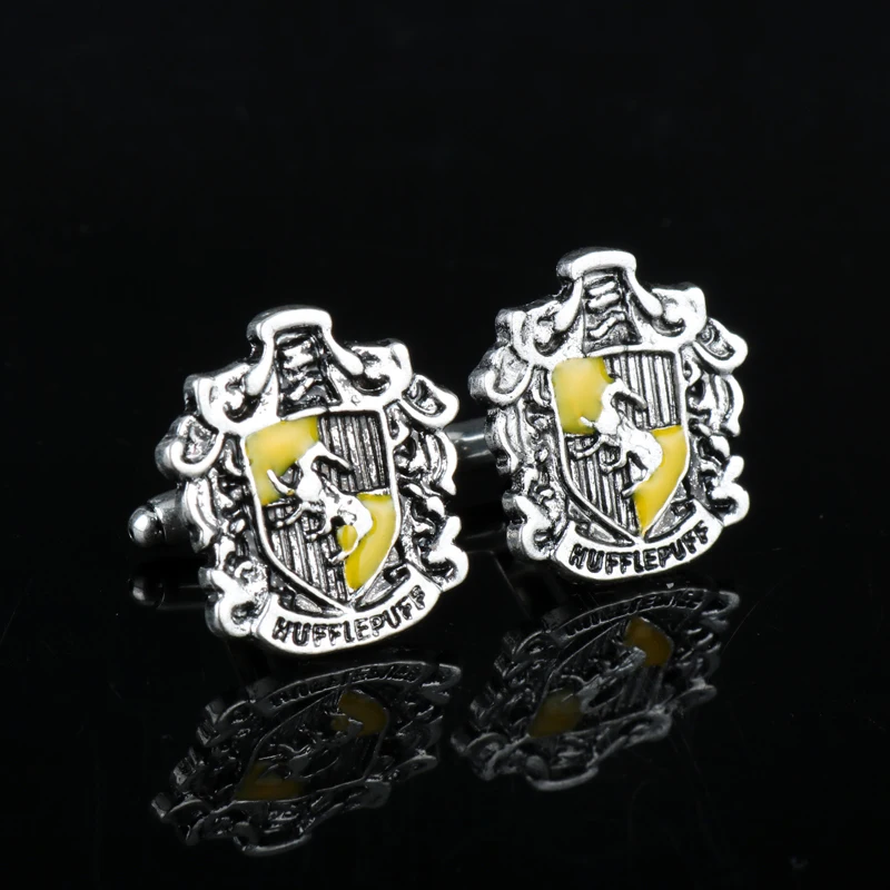 Dongsheng hp Хогвартс Волшебный школьный Герб Запонки Гриффиндор Hufflepuff Ravenclaw кнопка запонки школьные значки-40