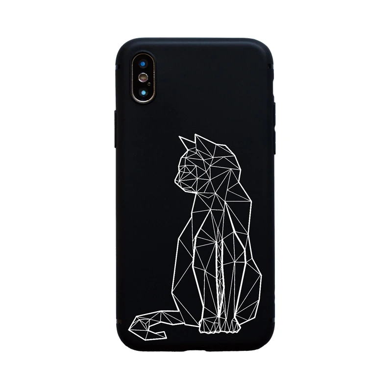 B Soft Cat Line Искусство пижама в виде животных единорог с оленем для девочек груди мягкий чехол для iphone 11 Pro Max 7 8 плюс 6 6s X XS чехол для Max XR - Цвет: B Soft Cat Line