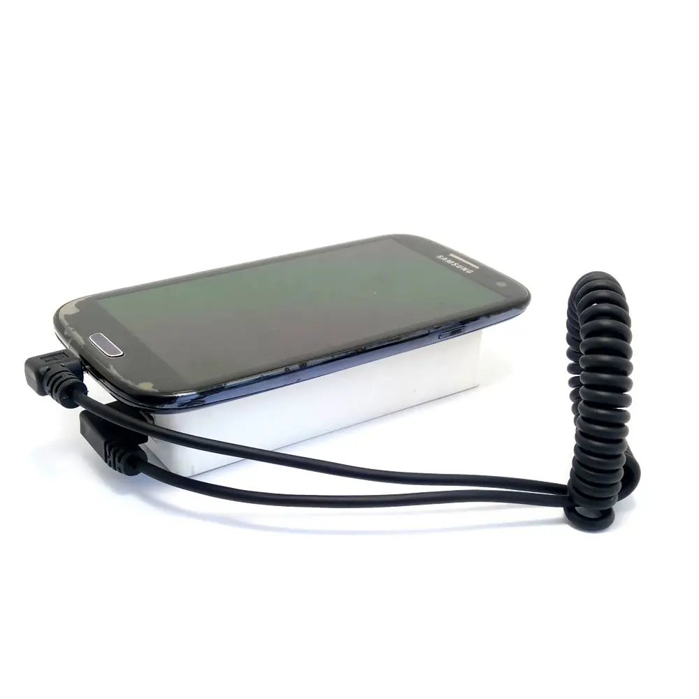 Micro usb штекер 90 градусов левый угловой к пружинный выдвижной Эластичный кабель