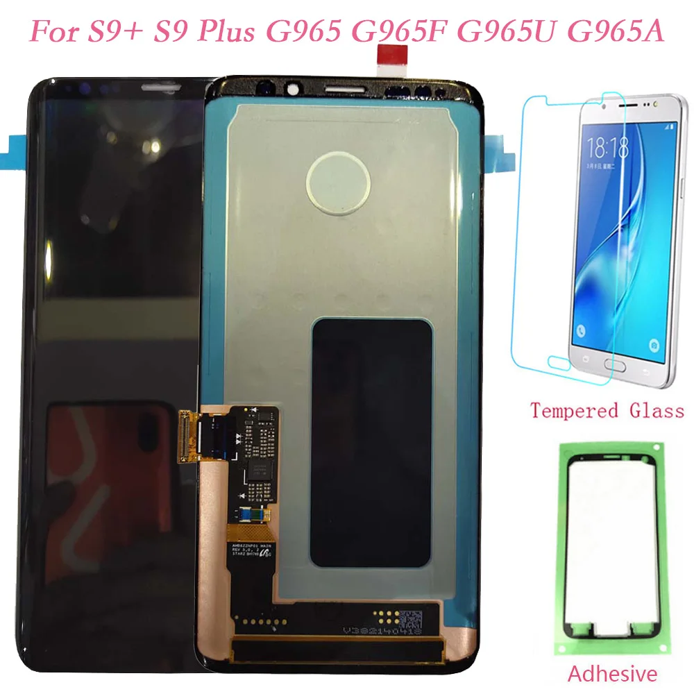 ЖК дисплей с дигитайзером для Samsung Galaxy S9 + G965F G965W сенсорный экран рамкой G965 G965U
