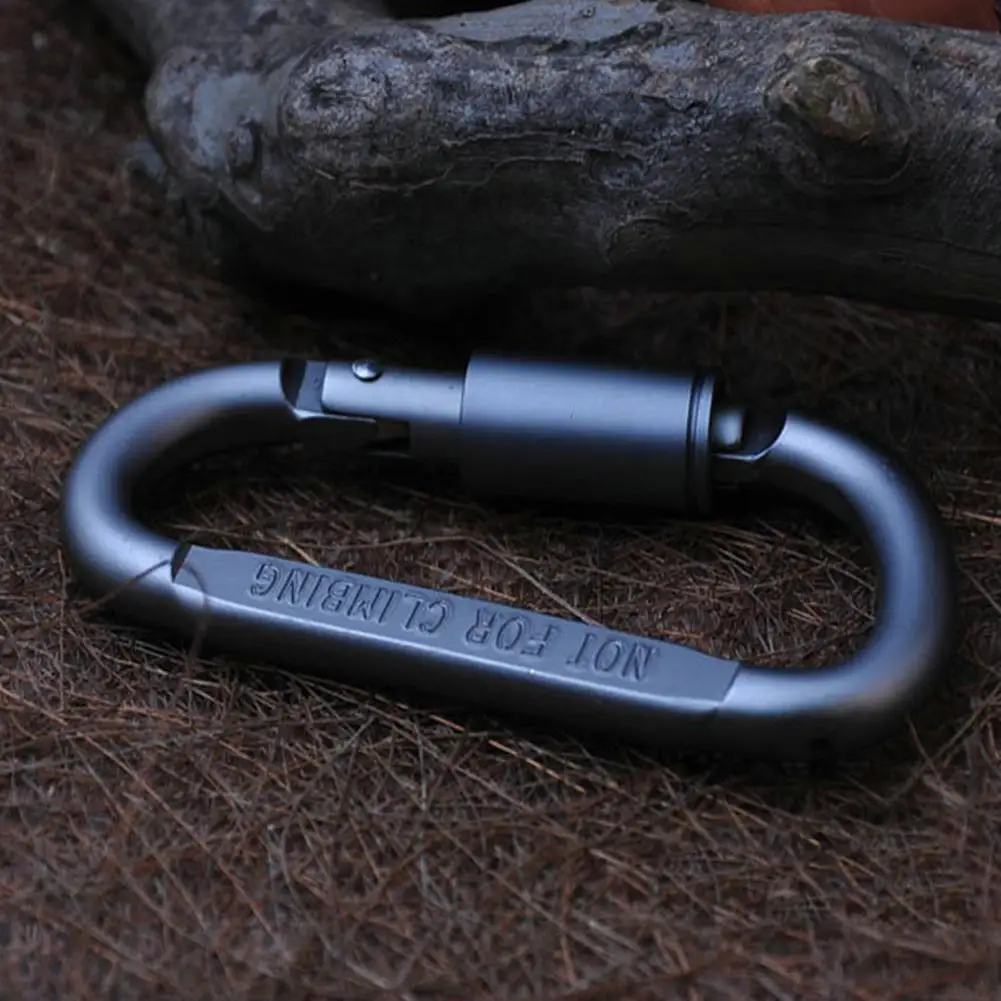 

Mounchain Outdoor Tools Aluminum Alloy Carabiner Type D Quickdraw Climbing Safety Hook Screw Lock Backpack Buckle