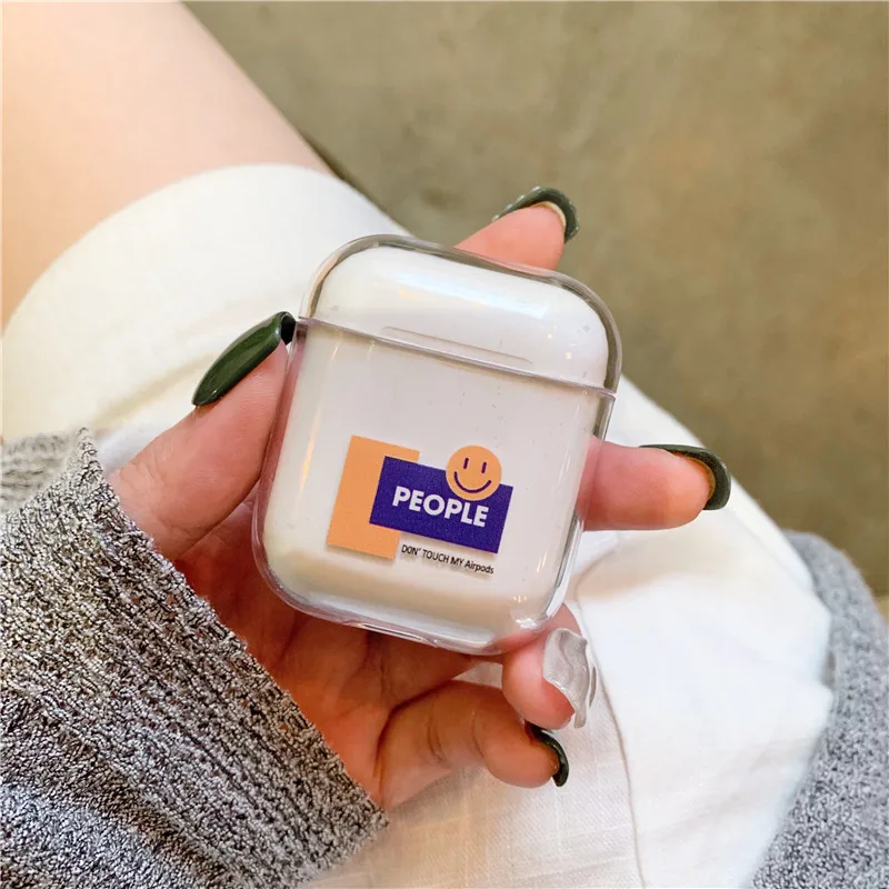 Чехол для Airpods с милым рисунком, прозрачный жесткий чехол s для AirPods, защитный чехол, мультяшный Bluetooth беспроводной чехол для наушников
