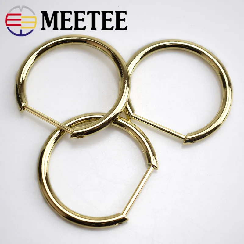 1 шт. Meetee 3 см Металл D кольцо Пряжка открываемые съемные винты для сумки ремень
