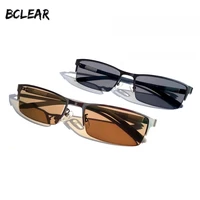 bclear new arrival men presbyopia prescription photochromic sunglasses fashion alloy half rim chameleon eyeglasses gray brown
