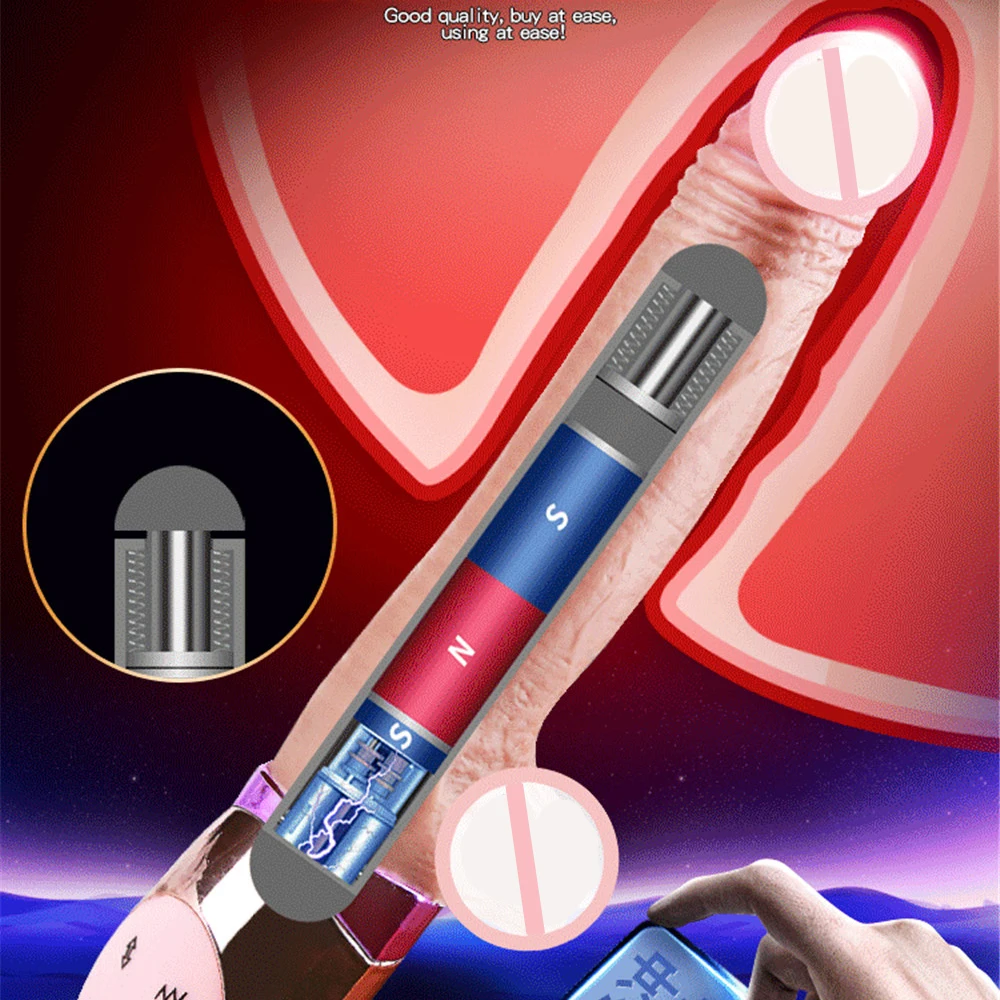 Автоматический телескопический нагревающий Пенис Вибратор Женская мастурбация